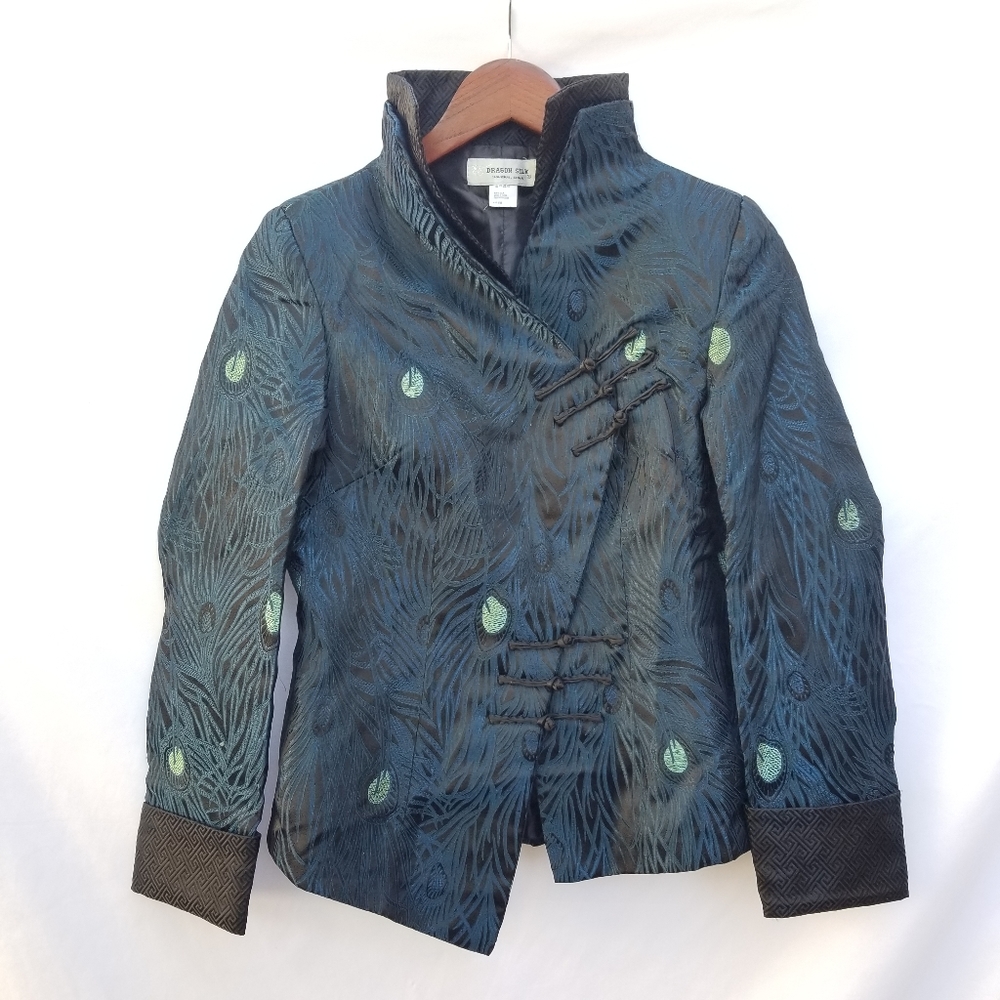 DRAGON SILK 100% Silk Asymmetrical Jacket